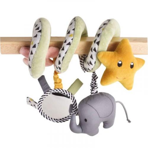 TIKIRI スパイラル アクティビティトイ Spairal Activity Toy ぞう ラトル 仕掛け 星 ミラー ティキリ
