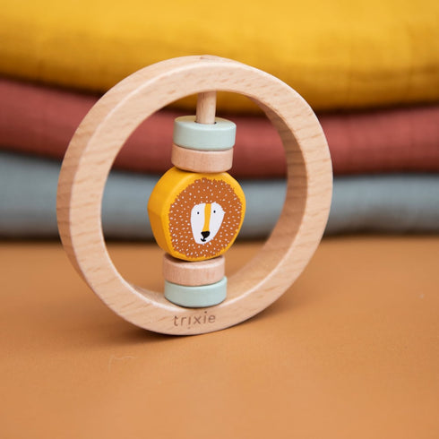 trixie baby Wooden round rattle ウッドトイ ラウンドラトル 木のおもちゃ ファーストトイ トリクシー