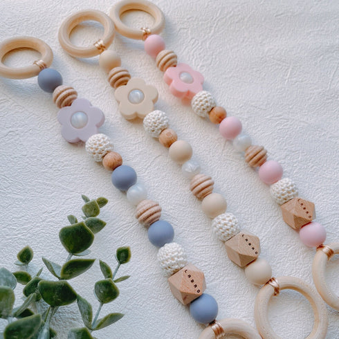 LABRO マグホルダー 木製 シリコンビーズ 花 フラワー ラブロ