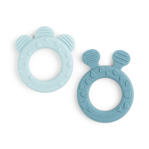 Done by Deer ダンバイディア シリコン歯固め ディアフレンズ 2個セット 赤ちゃんのおもちゃ