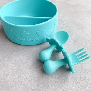 Grabease グラビーズ シリコンボウル グレー Silicone Suction Bowl ベビー食器 離乳食
