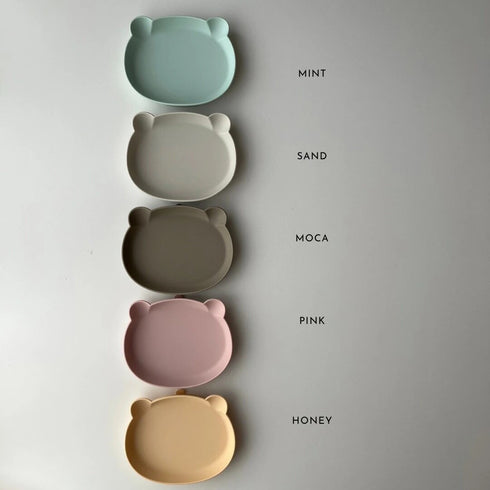 kawaii&born くまシリコンプレート 割れないお皿 離乳食 滑り止め ベビー食器 Bear