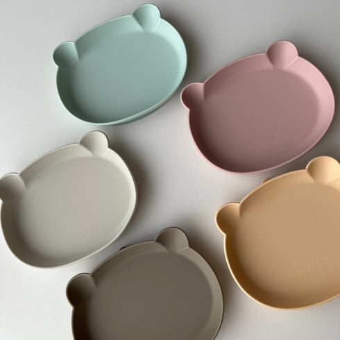 kawaii&born くまシリコンプレート 割れないお皿 離乳食 滑り止め ベビー食器 Bear