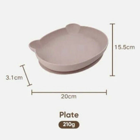 kawaii&born くまシリコンプレート 割れないお皿 離乳食 滑り止め ベビー食器 Bear