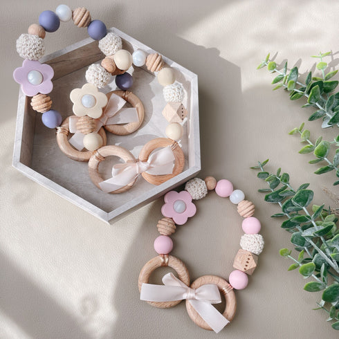 LABRO マグホルダー 木製 シリコンビーズ 花 フラワー ラブロ