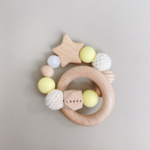 LABRO 歯がため 星パーツ スター 木製 木のおもちゃ ファーストトイ 日本製 ラブロ