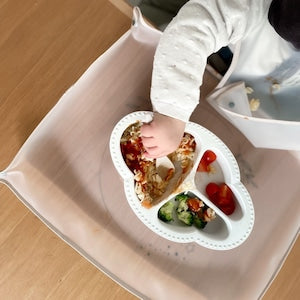 Lien de famille もぐもぐ5点セット ベビー食器&カトラリー EVA樹脂 お食事エプロン&マット bien mangeシリーズ ベビーギフト 出産祝い