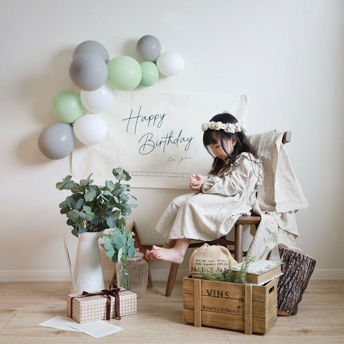 Hanamei バースデー タペストリー A 誕生日 飾りつけ 壁掛け インテリア ウォールデコレーション フォトブース 装飾 ハナメイ