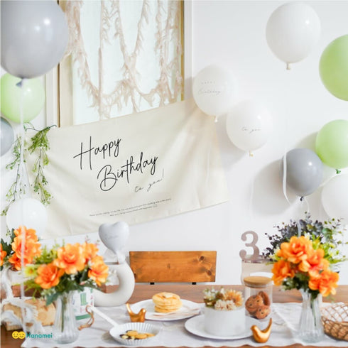 Hanamei バースデー タペストリー A 誕生日 飾りつけ 壁掛け インテリア ウォールデコレーション フォトブース 装飾 ハナメイ