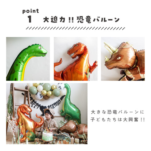 Hanamei バースデー デコレーション セット 恐竜 誕生日 バルーン 男の子 ハナメイ