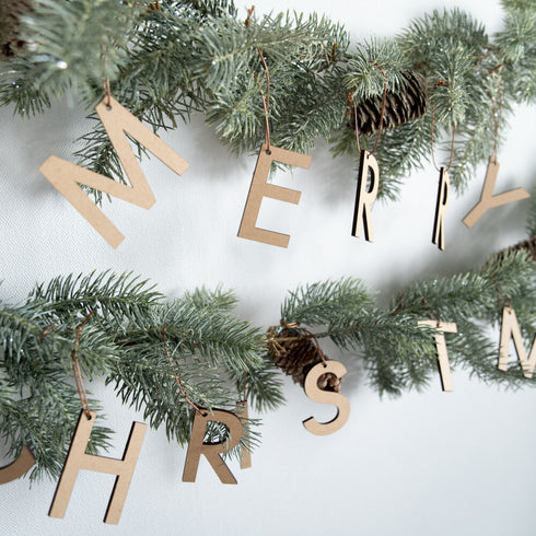 Hanamei クリスマス レター オーナメント ウッドバナー ツリー CHRISTMAS 木製 ガーランド 日本製 ハナメイ