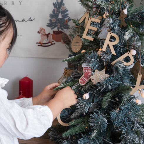 Hanamei クリスマス ウッド オーナメント モチーフ クリスマスツリー 飾り付け 木製 ツリー ハナメイ