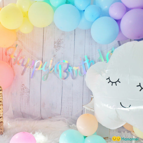 Hanamei バースデーデコレーション セット レインボー 虹カラー バルーン 風船 誕生日 飾り付け ハナメイ