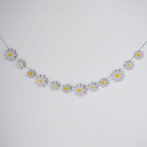 MOONTIC ガーランド【デイジー】ウッド バースデー お誕生日 インテリア パーティー ムーンティック