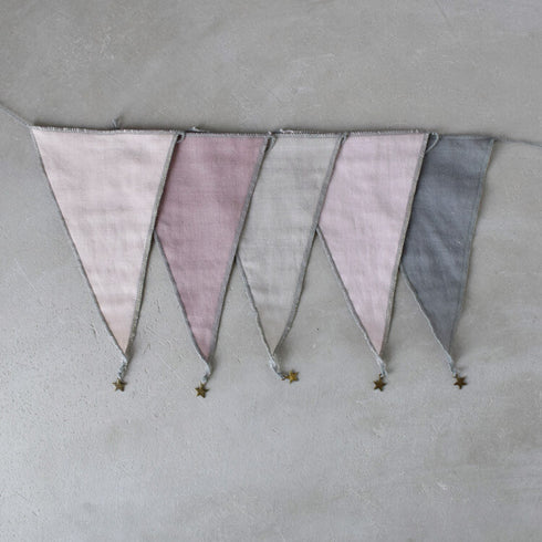 MOONTIC ファブリックガーランド グレイッシュピンク 全長2.8m ムーンティック