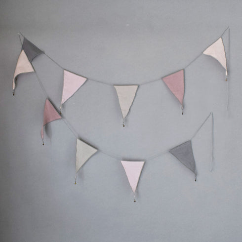 MOONTIC ファブリックガーランド グレイッシュピンク 全長2.8m ムーンティック