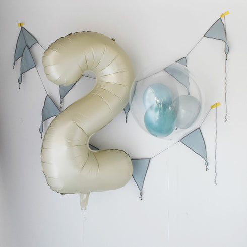 MOONTIC ファブリックガーランド ピンク ナチュラル ホワイト ブルー 全長2.8m HAPPY BIRTHDAY お誕生日ガーランド バースデー