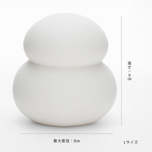 鏡餅 オブジェとしても使える半磁器のLEDライト 【Lサイズ】 お正月飾り 正月 雪だるま クリスマス サンタ帽子 shesay 108229