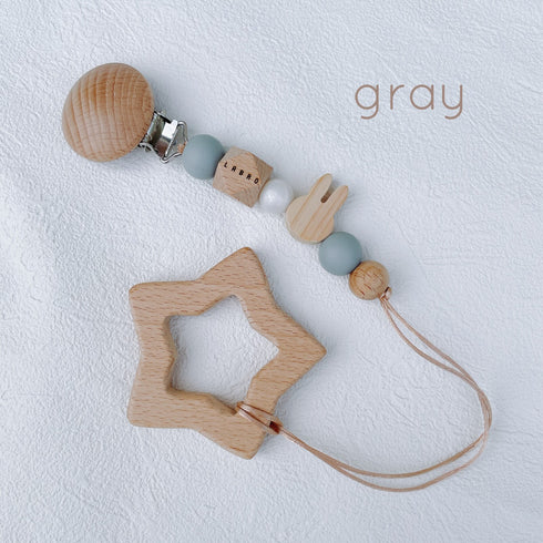 LABRO プチうさぎトイクリップ&星の歯固め 日本製 木製 木のおもちゃ ファーストトイ ラブロ