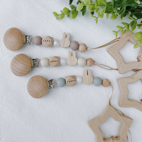 LABRO プチうさぎトイクリップ&星の歯固め 日本製 木製 木のおもちゃ ファーストトイ ラブロ