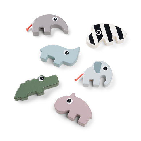 Done by Deer ビルディングブロックセット 34ピース つみき ディアフレンズ Building block set 34 pcs - Deer friends - Colour mix ダンバイディア