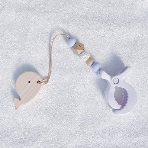 LABRO 2way フィッシングトイ くじらさん シューズクリップ 木製おもちゃ ベビーカー取付可 日本製 ラブロ