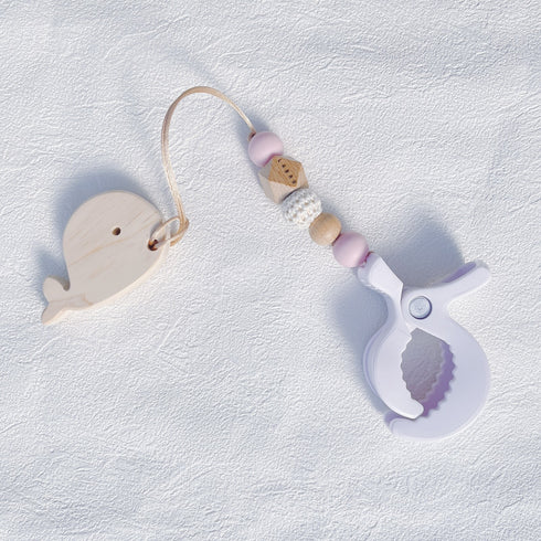 LABRO 2way フィッシングトイ くじらさん シューズクリップ 木製おもちゃ ベビーカー取付可 日本製 ラブロ