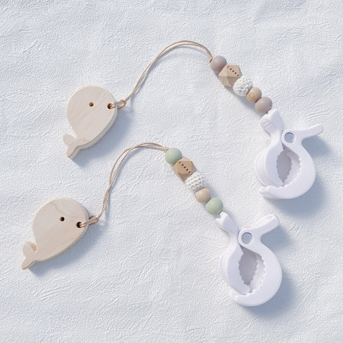 LABRO 2way フィッシングトイ くじらさん シューズクリップ 木製おもちゃ ベビーカー取付可 日本製 ラブロ