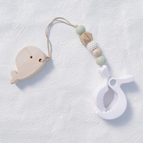 LABRO 2way フィッシングトイ くじらさん シューズクリップ 木製おもちゃ ベビーカー取付可 日本製 ラブロ