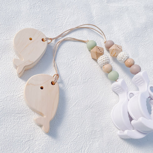 LABRO 2way フィッシングトイ くじらさん シューズクリップ 木製おもちゃ ベビーカー取付可 日本製 ラブロ