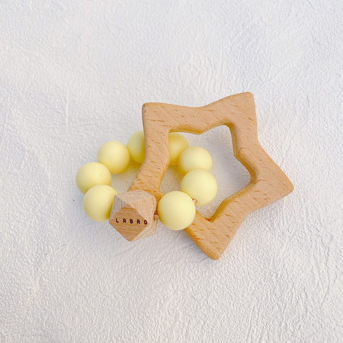 LABRO 歯がため 星 スター 木製 木のおもちゃ ウッドビーズ シリコンビーズ ファーストトイ ラブロ