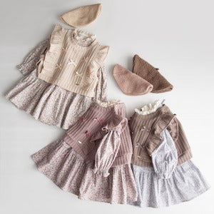 coto cotte ニットソー リボン ベスト 80cm 90cm 722-674026