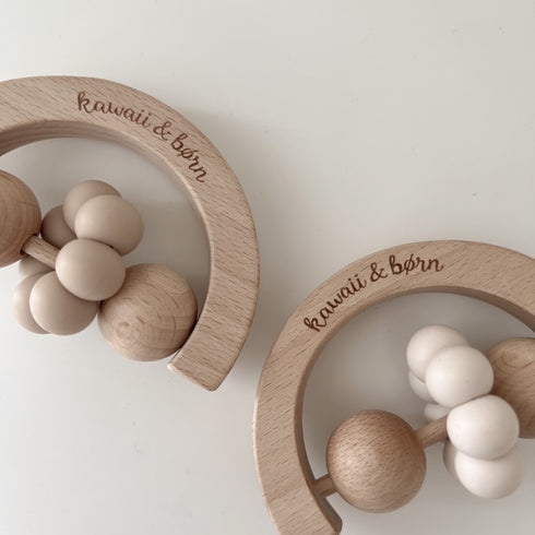 kawaii&born moon 歯固めリング 月型 木製