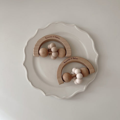 kawaii&born moon 歯固めリング 月型 木製