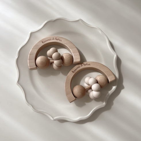 kawaii&born moon 歯固めリング 月型 木製