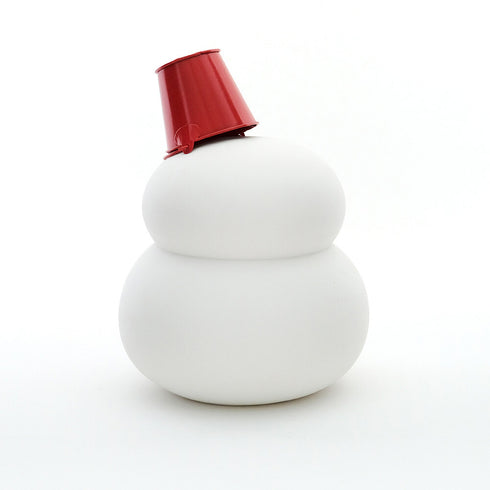 鏡餅 オブジェとしても使える半磁器のLEDライト 【ビッグサイズ】 電池式 お正月飾り 正月 雪だるま クリスマス サンタ帽子 shesay 108365