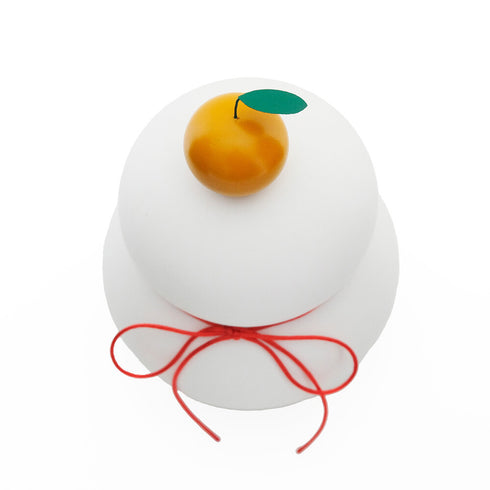 鏡餅 オブジェとしても使える半磁器のLEDライト 【ビッグサイズ】 電池式 お正月飾り 正月 雪だるま クリスマス サンタ帽子 shesay 108365