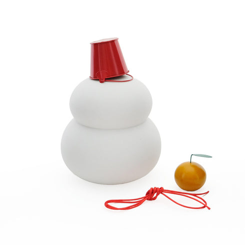 鏡餅 オブジェとしても使える半磁器のLEDライト 【ビッグサイズ】 電池式 お正月飾り 正月 雪だるま クリスマス サンタ帽子 shesay 108365