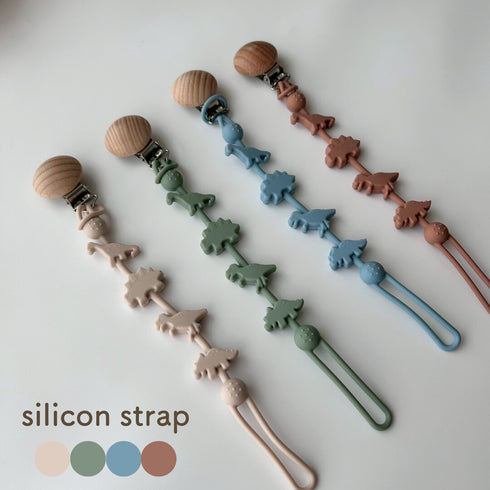 kawaii&born 恐竜 シリコンおもちゃホルダー おしゃぶりホルダー KawaiiZou