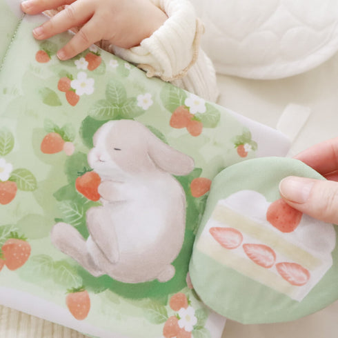 amanoppo ふんわりえほん BOX入 「うさぎたちのお茶会」 布絵本 あまのっぽ