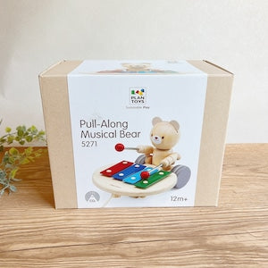 PLAN TOYS PULL-ALONG MUSICAL BEAR ミュージカルベアー 5271 プルトイ 楽器 プラントイ