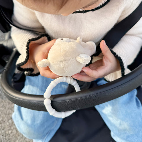 amanoppo ゆらゆら 親子でねんね -おきあがりこぼしとラトルのセット- くまさん ぬいぐるみ あまのっぽ