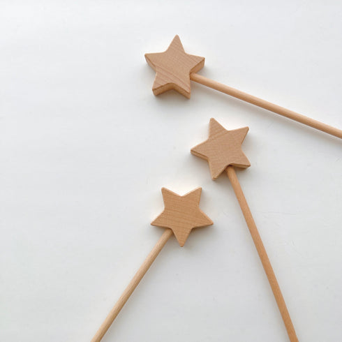 木製 スティック 1本 スタースティック 星 ステッキ