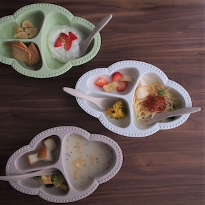 Lien de famille もぐもぐ5点セット ベビー食器&カトラリー EVA樹脂 お食事エプロン&マット bien mangeシリーズ ベビーギフト 出産祝い