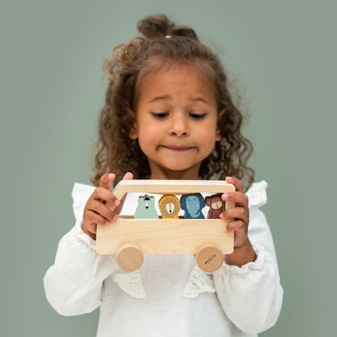 trixie baby Wooden animal bus 木のおもちゃ アニマルバス 乗り物 はたらく車 トリクシー