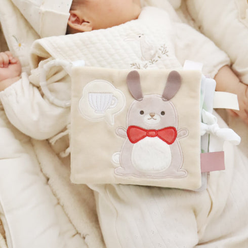 amanoppo ふんわりえほん BOX入 「うさぎたちのお茶会」 布絵本 あまのっぽ