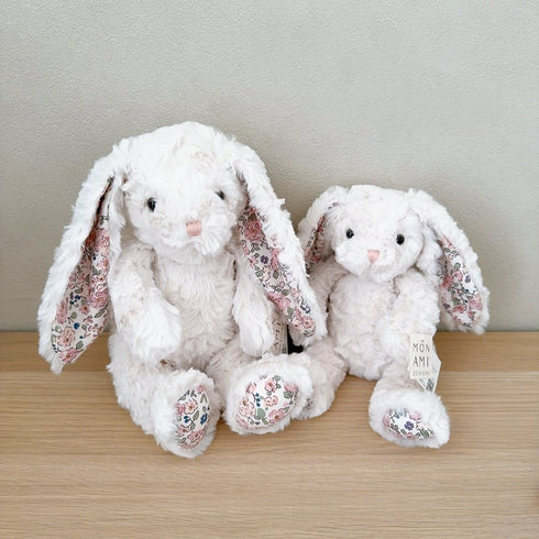 MON AMI フェイス クリーム フローラルバニー Sサイズ うさぎ ホワイト ぬいぐるみ モナミ ST1239