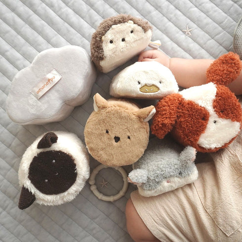 amanoppo もちふわブロック ふわふわ + 森のおともだち お洗濯できるギフト向けの布ブロック あまのっぽ