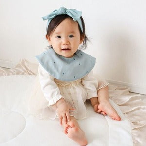 lien de famille スタイとヘアバンドセット ブルーベリー 日本製 女の子 リボン おしゃれ