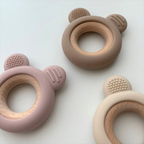 kawaii&born 歯固めリング くまちゃん シリコン 木製